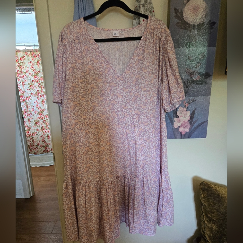 NWOT GAP Floral Lavender Midi Dress